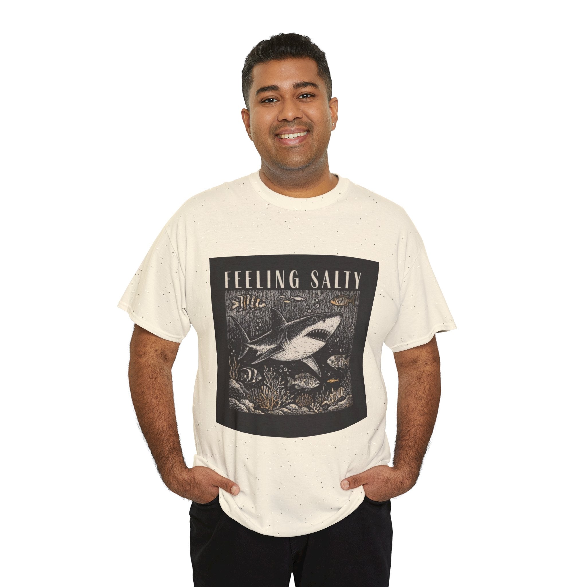 Feeling Salty Shark T-Shirt – Vintage Ocean Graphic Tee