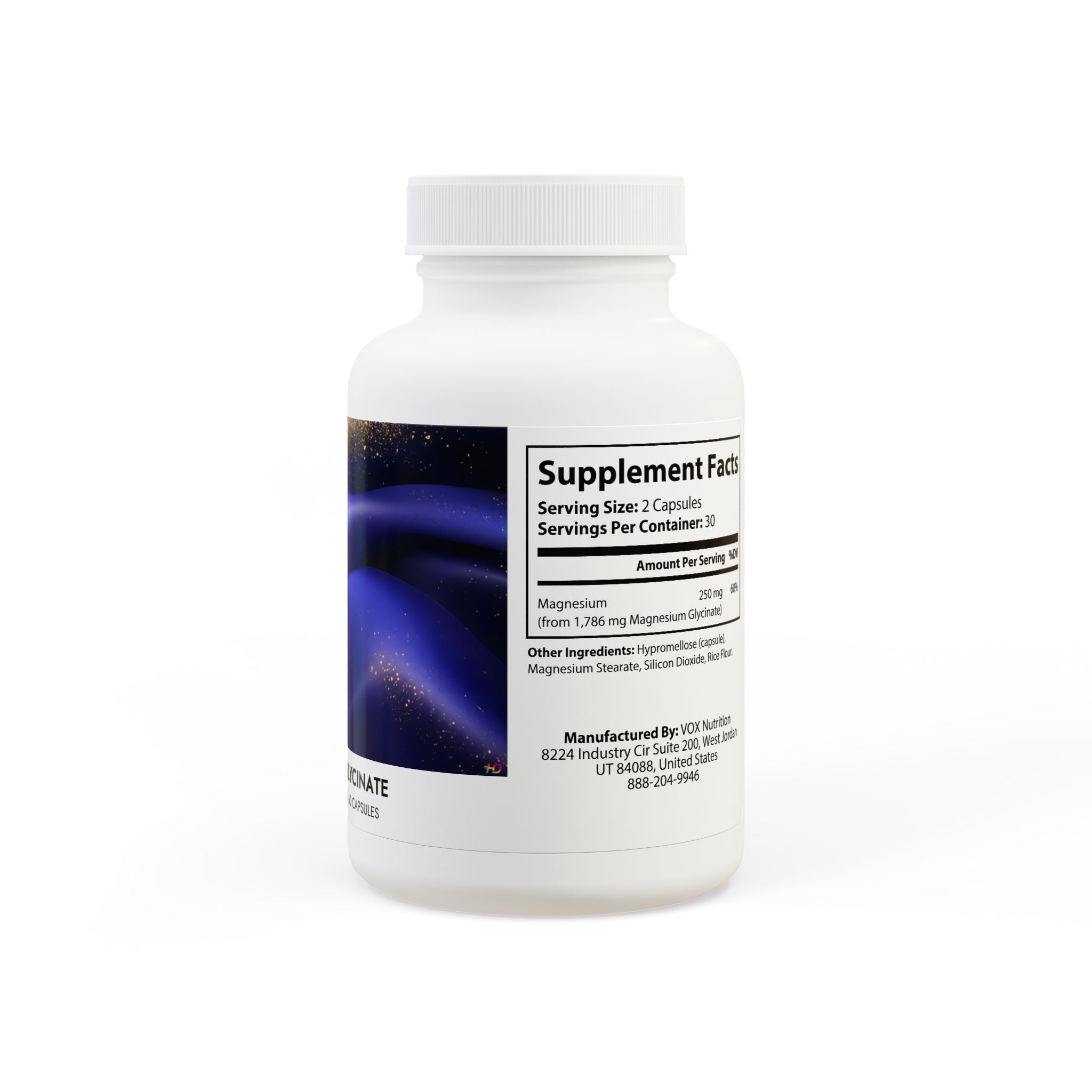 Magnesium Glycinate Supplement (60 Capsules)