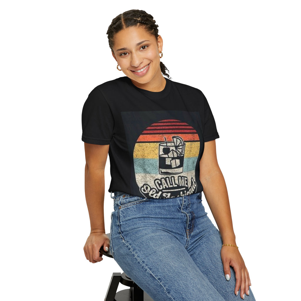 T-Shirt — "Call Me Old Fashioned" Retro Cocktail Graphic Tee