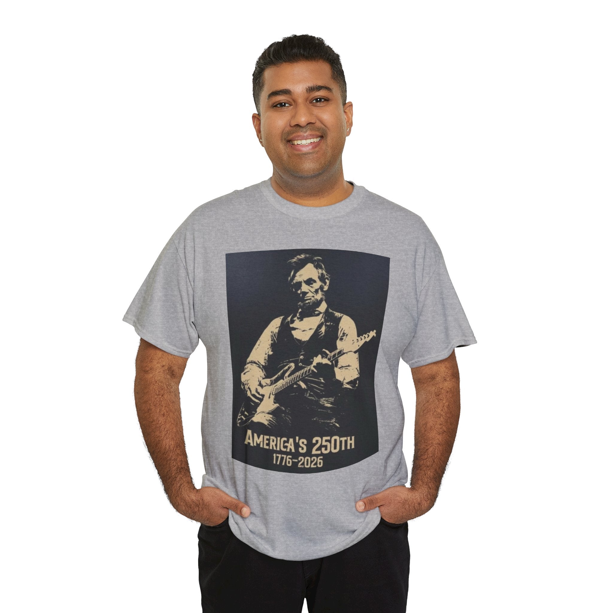 America's 250th Guitar Tee — 1776–2026 Patriotic Rock T‑Shirt