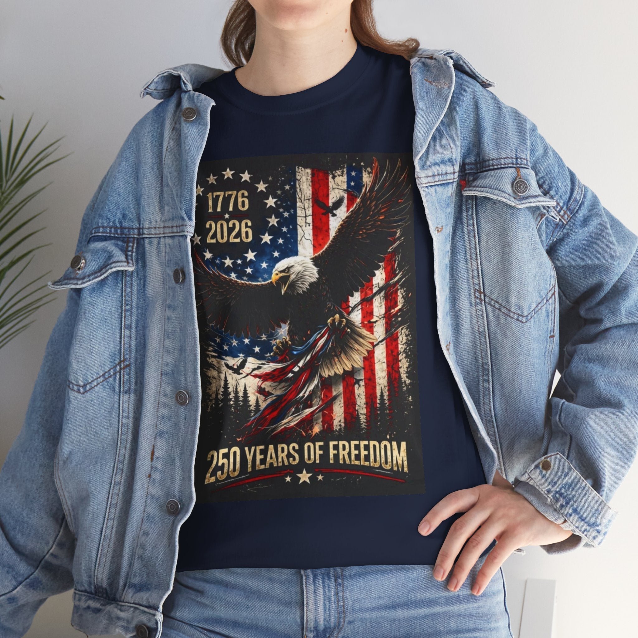 Patriotic Tee — 1776–2026 Bald Eagle "250 Years of Freedom" Shirt