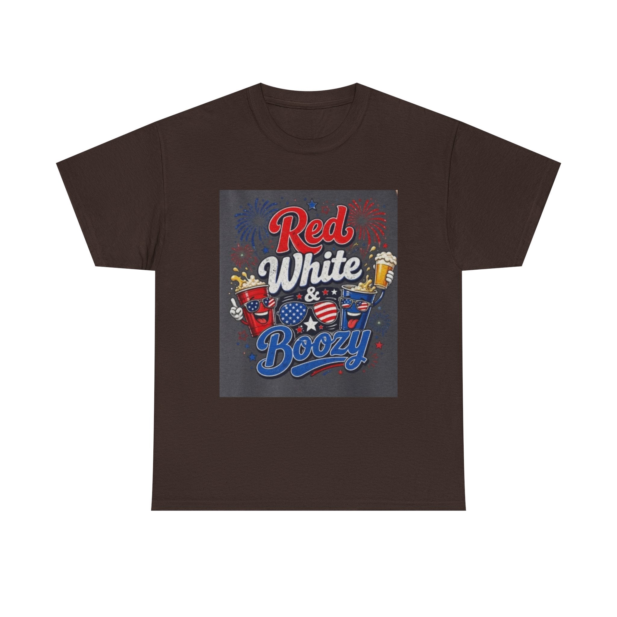 Red White & Boozy T-Shirt – Patriotic 4th of July Party Tee