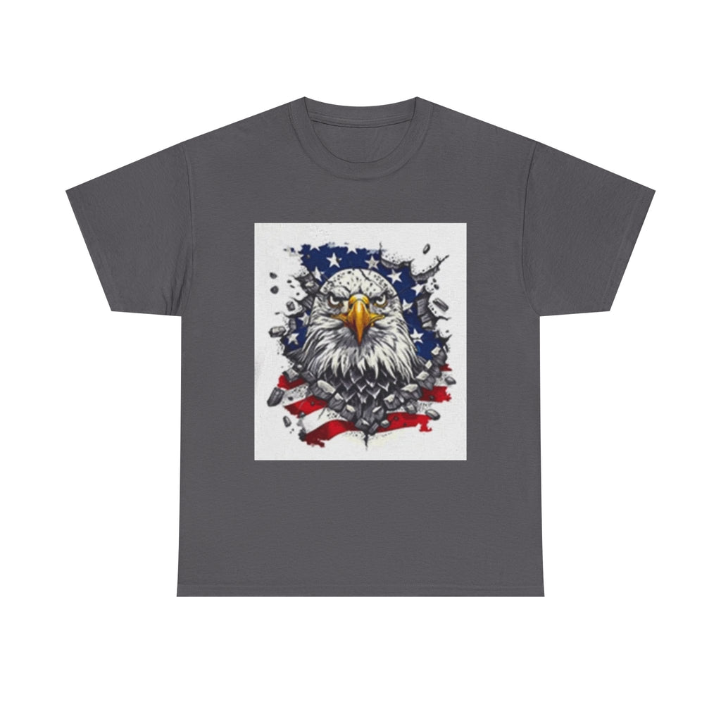 Eagle American Flag T-Shirt — Patriotic Bald Eagle Graphic Tee for 4th of July