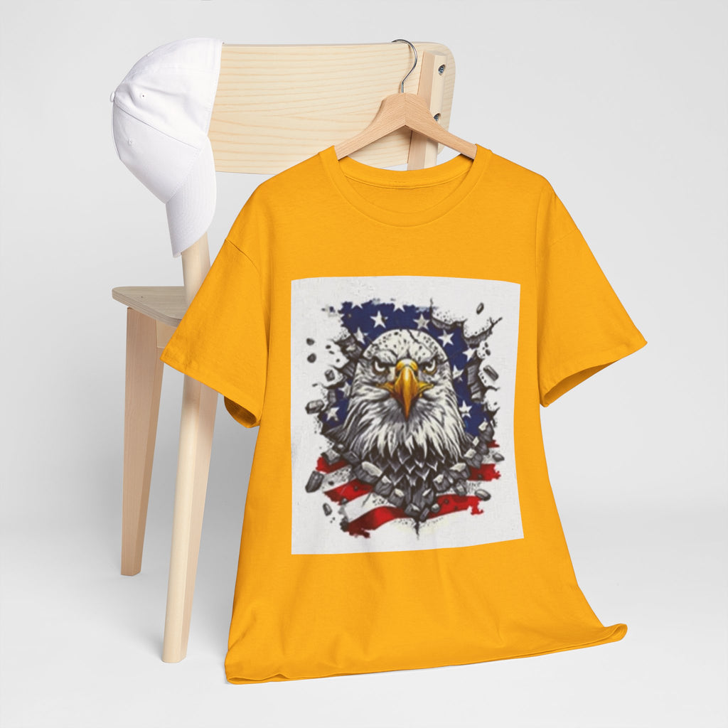Eagle American Flag T-Shirt — Patriotic Bald Eagle Graphic Tee for 4th of July
