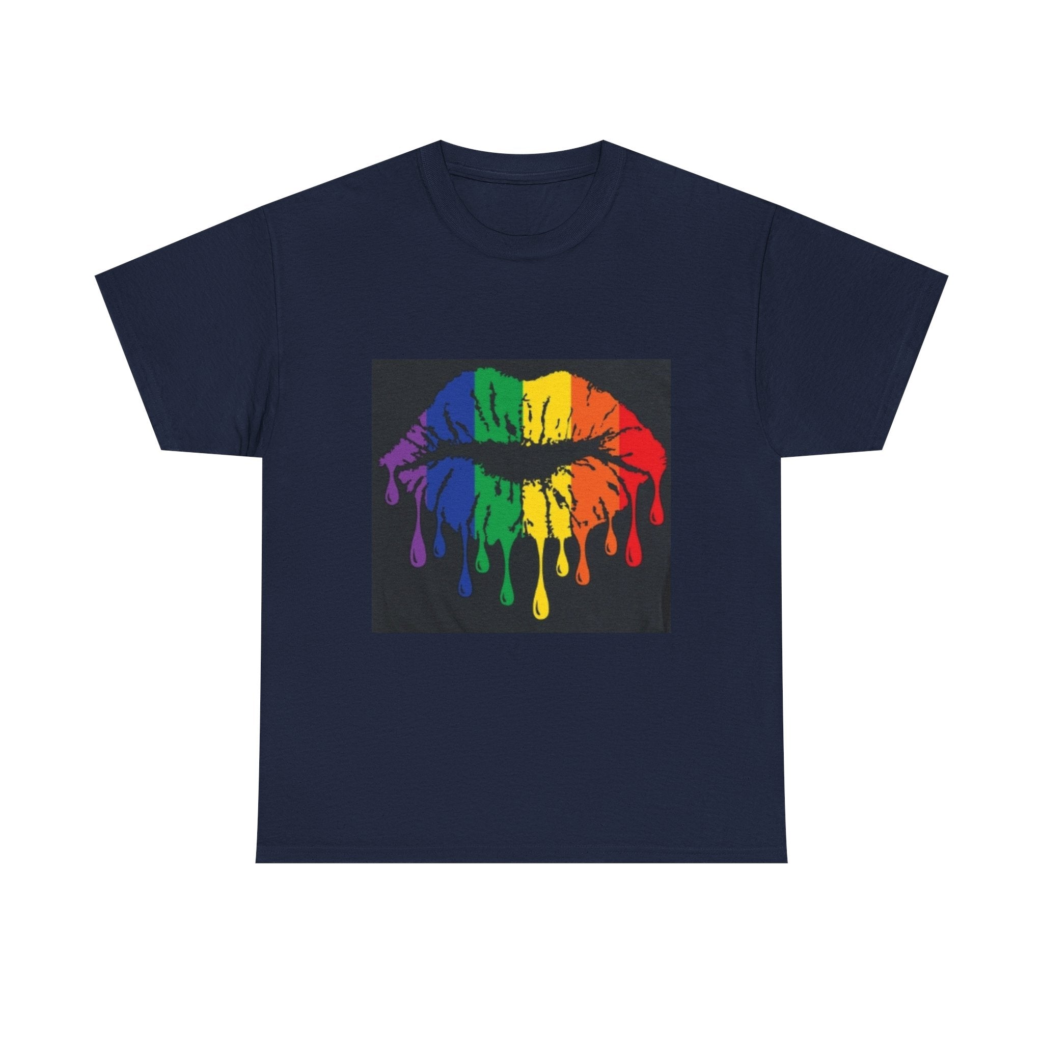 Rainbow Drip Kiss T-Shirt – LGBTQ+ Pride Graphic Tee