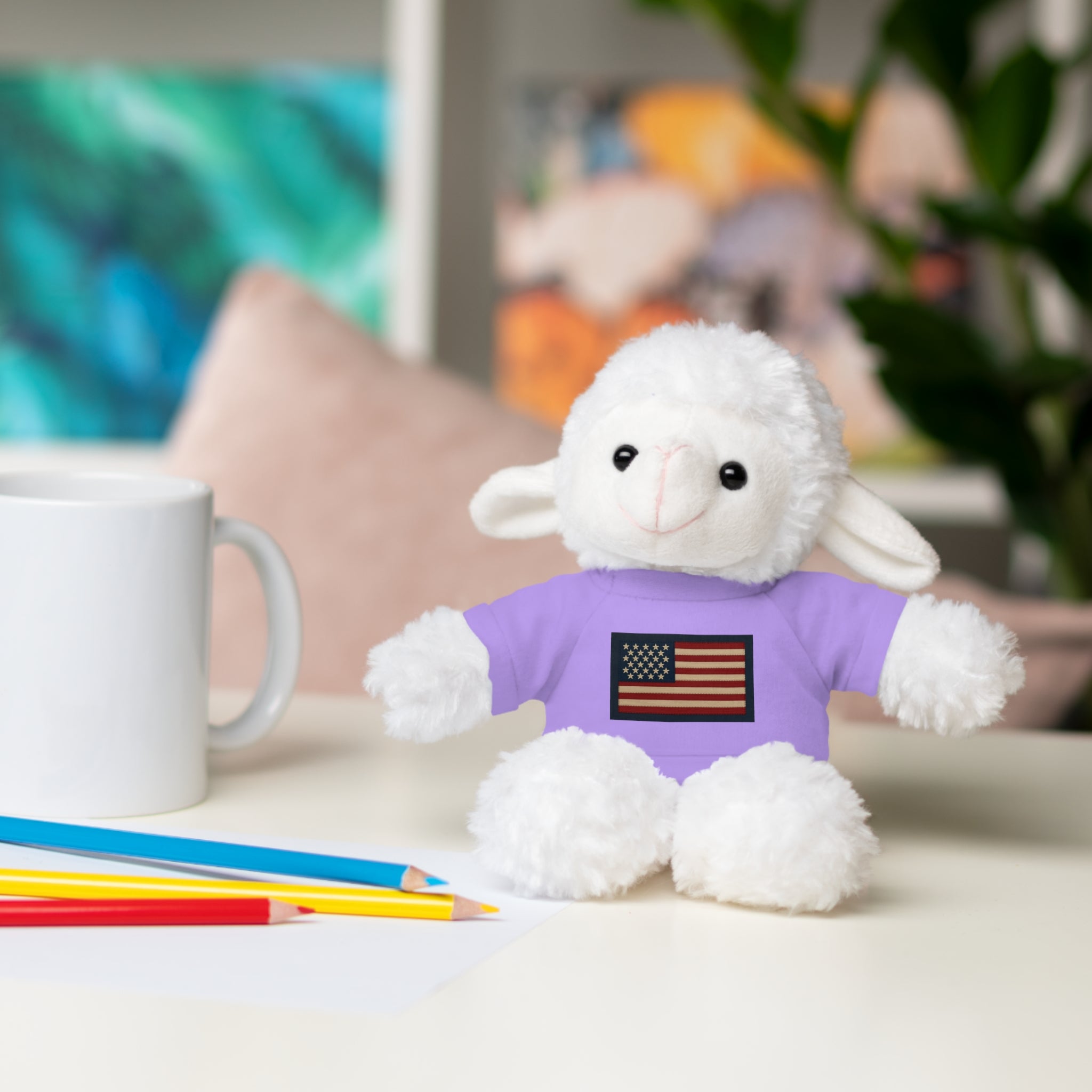 American Flag Teddy Bear with Tee — Patriotic Plush Gift