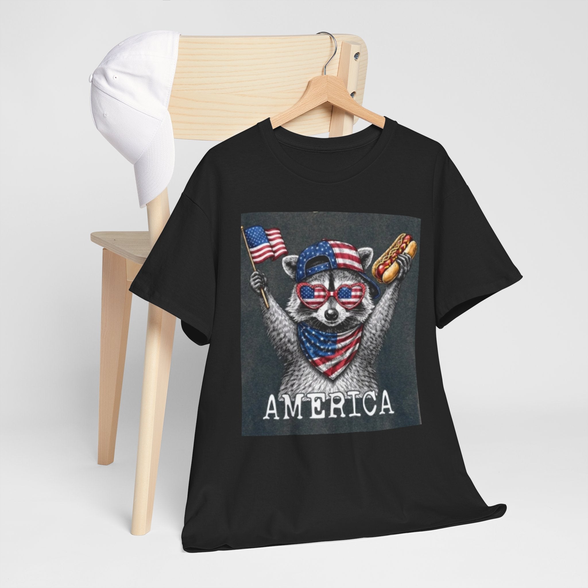 Patriotic Raccoon 'America' T-Shirt
