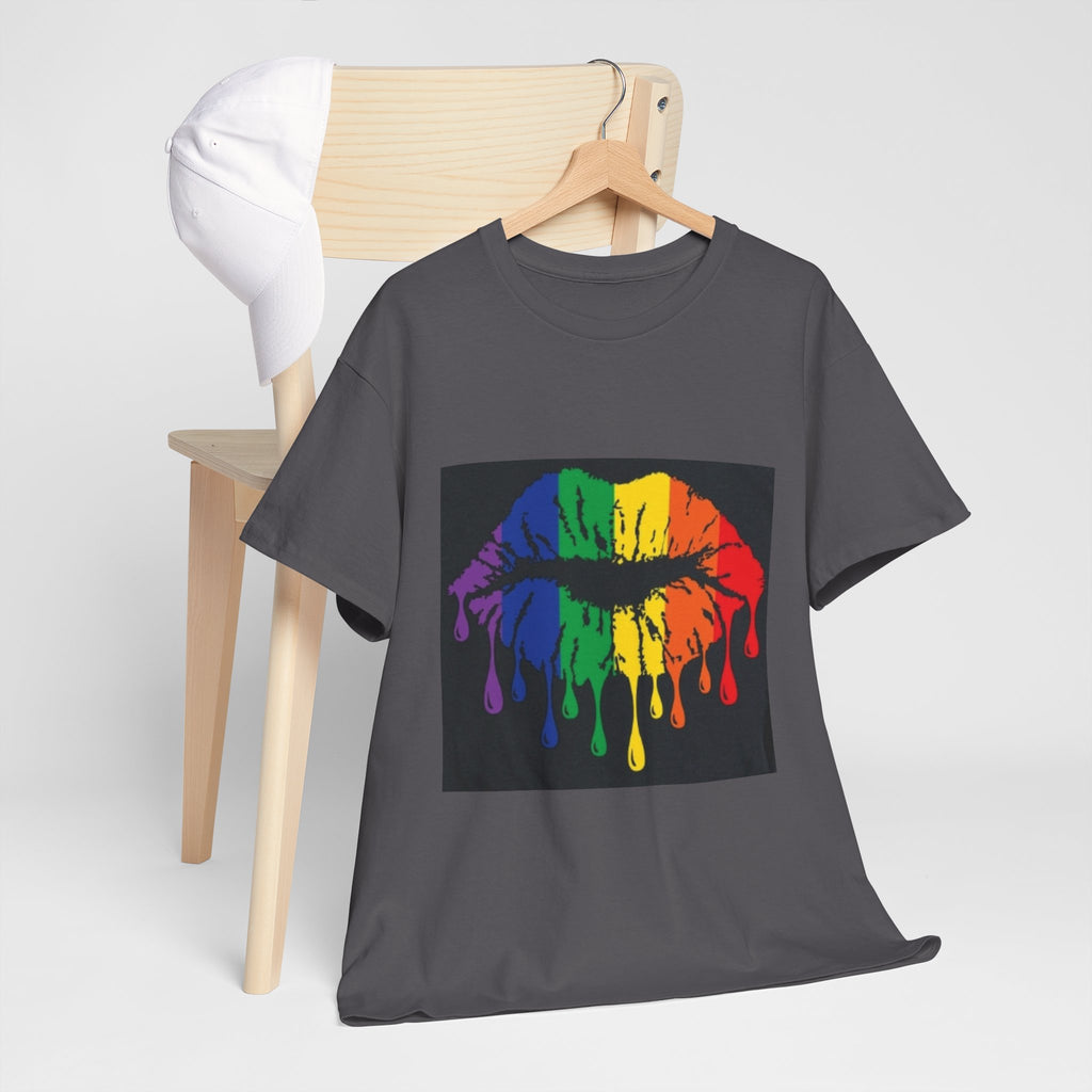 Rainbow Drip Kiss T-Shirt – LGBTQ+ Pride Graphic Tee