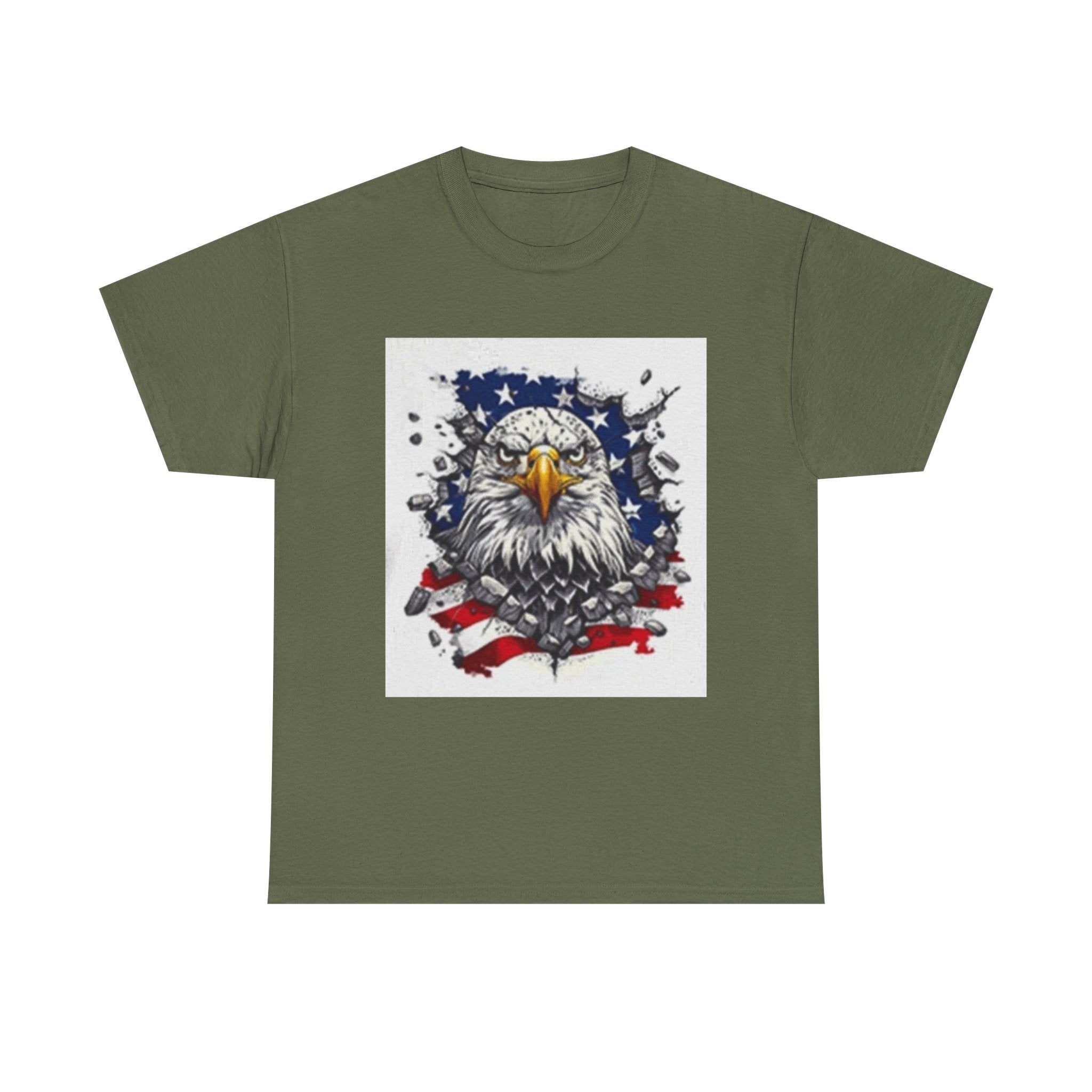 Eagle American Flag T-Shirt — Patriotic Bald Eagle Graphic Tee for 4th of July