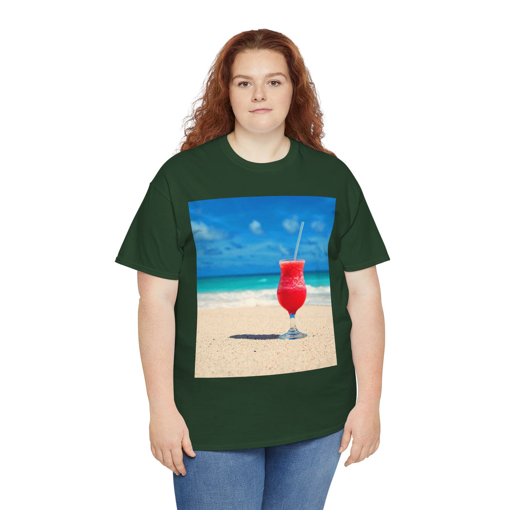 Tropical Beach Cocktail Graphic Tee (Summer Vacation Drink)