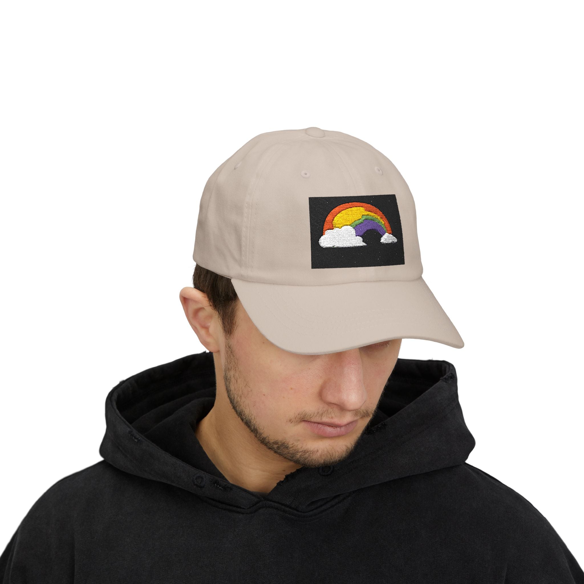 Dad Cap — Embroidered Rainbow Patch Baseball Hat