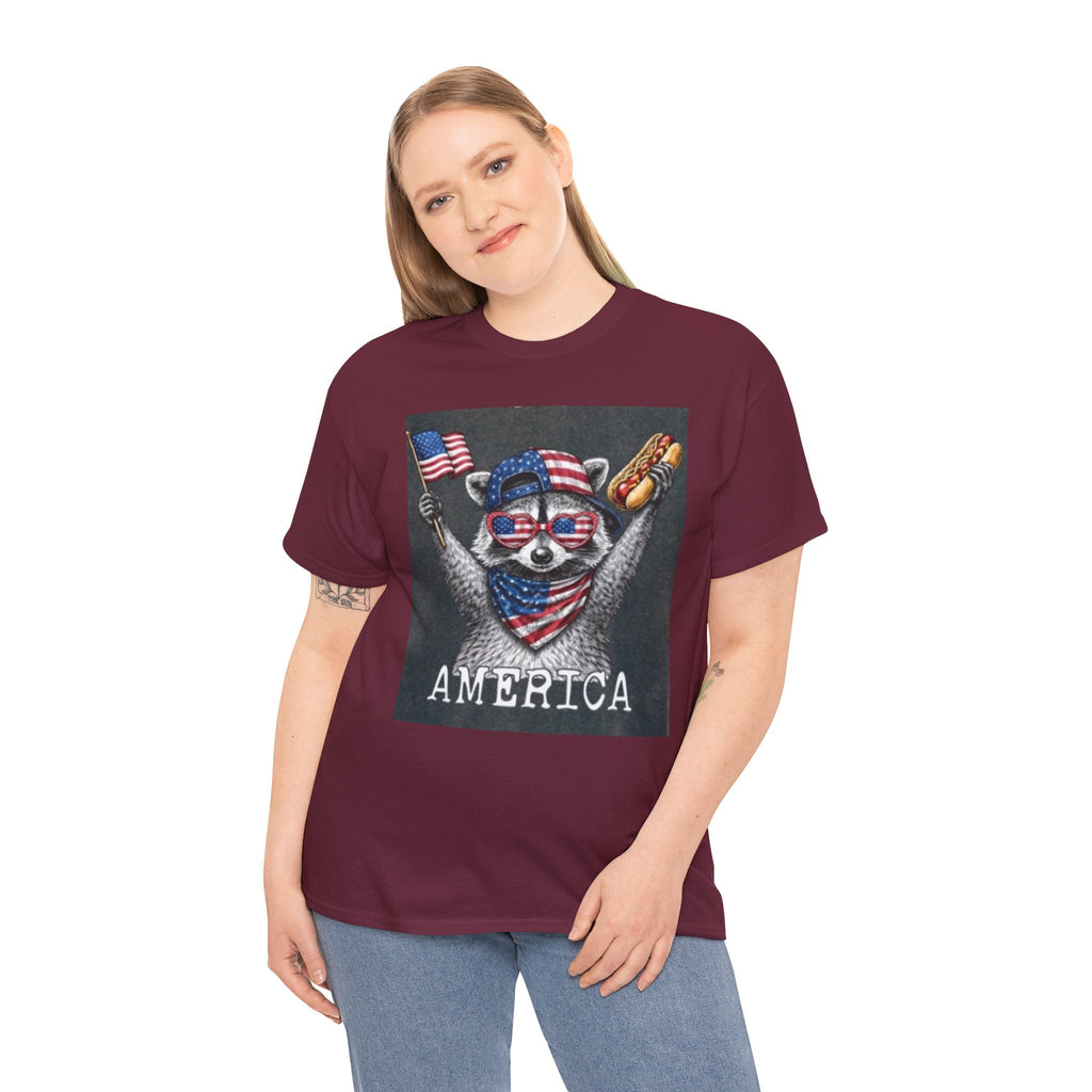 Patriotic Raccoon 'America' T-Shirt