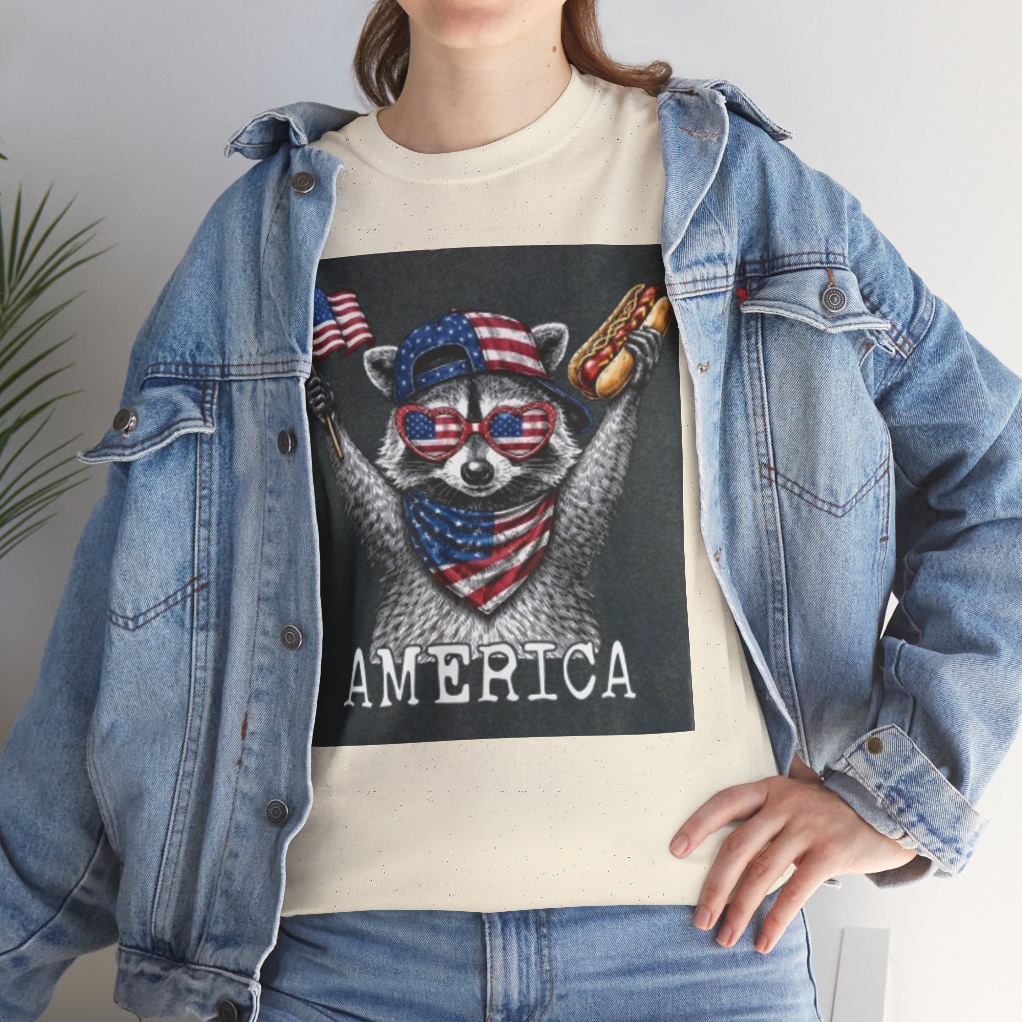 Patriotic Raccoon 'America' T-Shirt