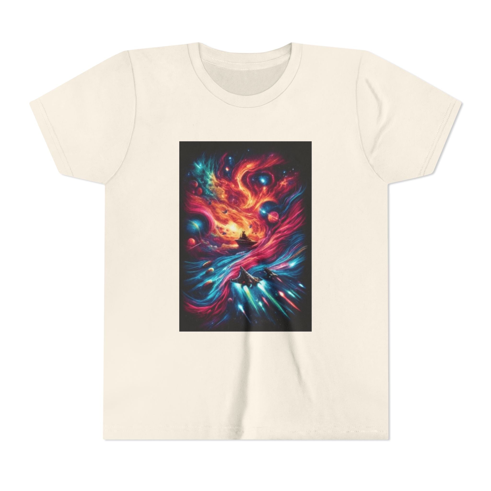 Youth Tee — Cosmic Phoenix Abstract Galaxy Art