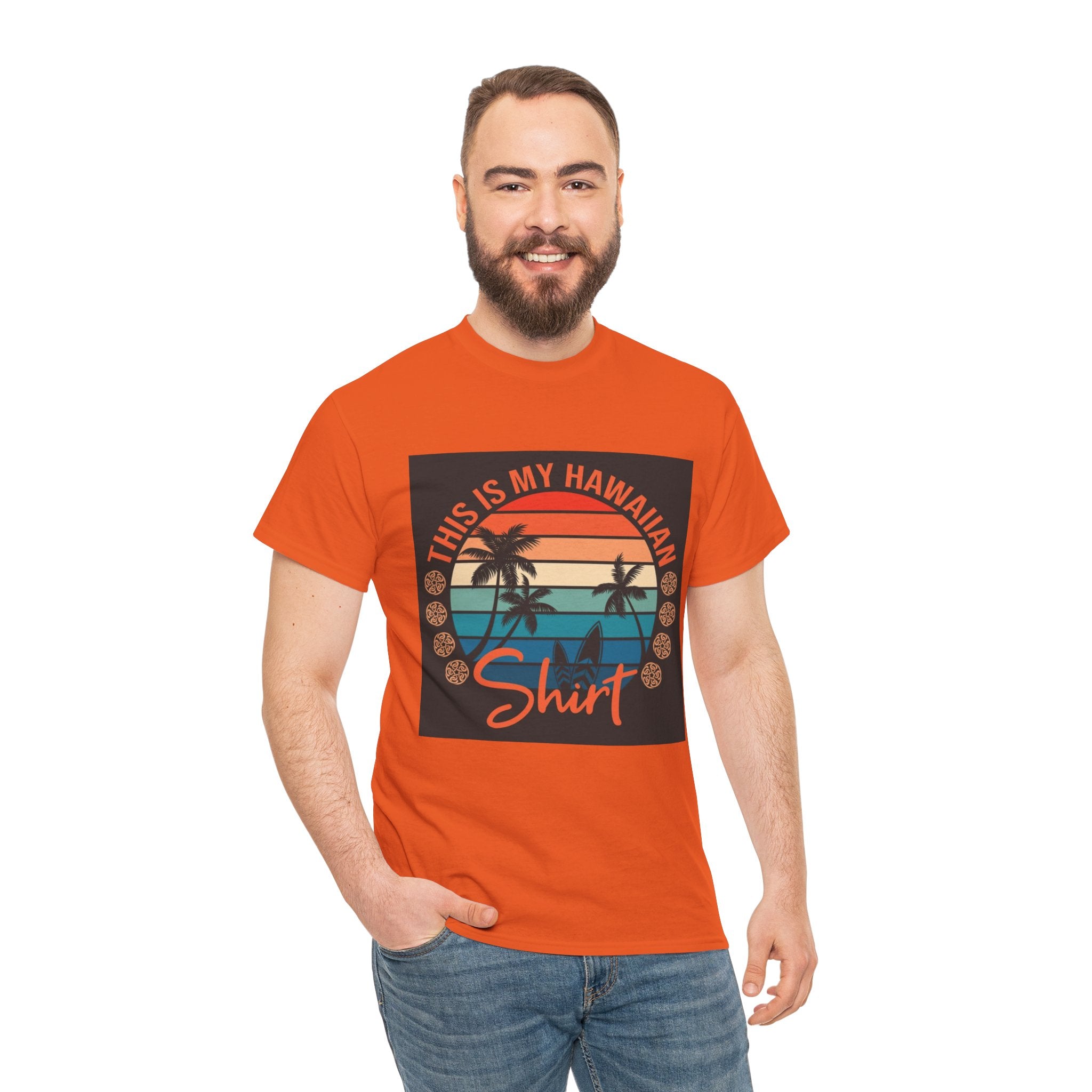 This Is My Hawaiian Shirt Tee — Vintage Sunset Palm Beach T-Shirt