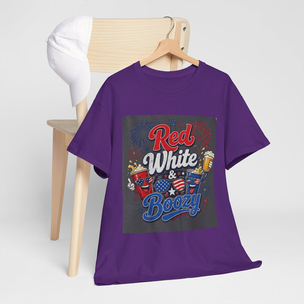 Red White & Boozy T-Shirt – Patriotic 4th of July Party Tee