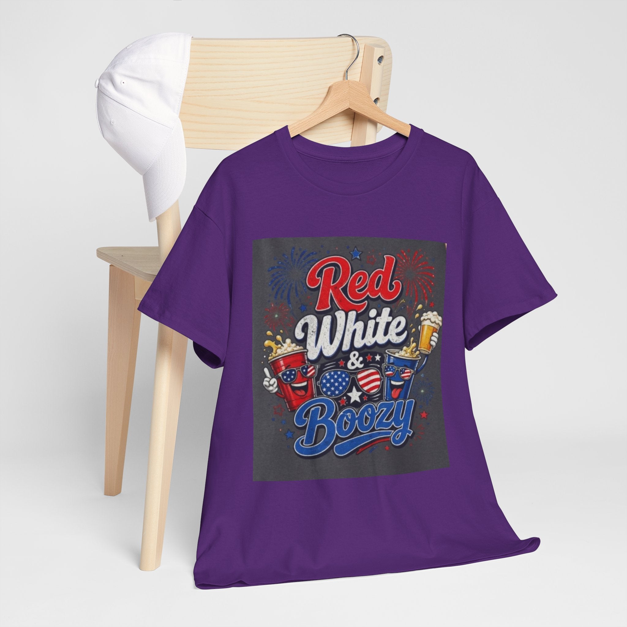 Red White & Boozy T-Shirt – Patriotic 4th of July Party Tee