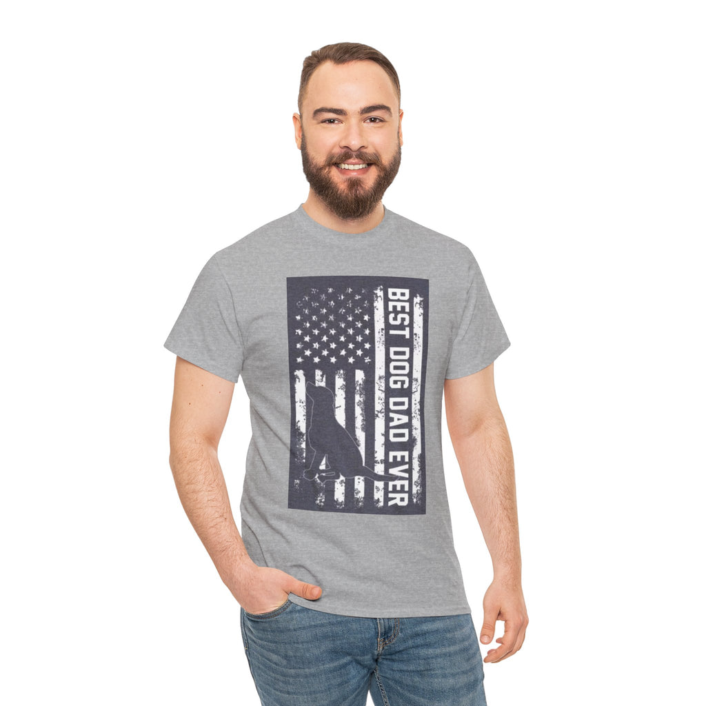 Best Dog Dad Ever T-Shirt – Patriotic American Flag Dog Dad Tee
