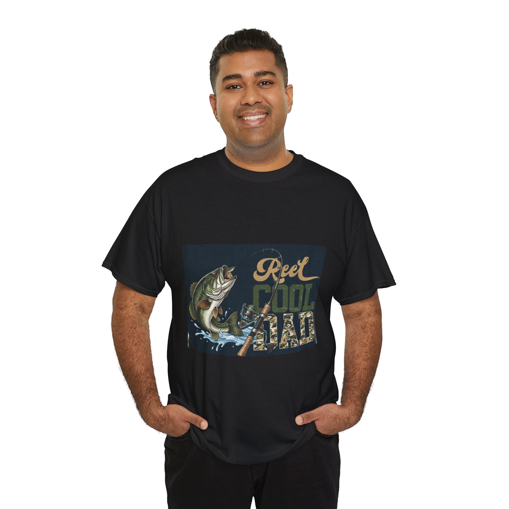 Fishing T-Shirt — "Reel Cool Dad" Graphic Tee