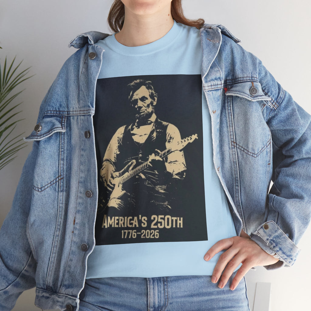 America's 250th Guitar Tee — 1776–2026 Patriotic Rock T‑Shirt