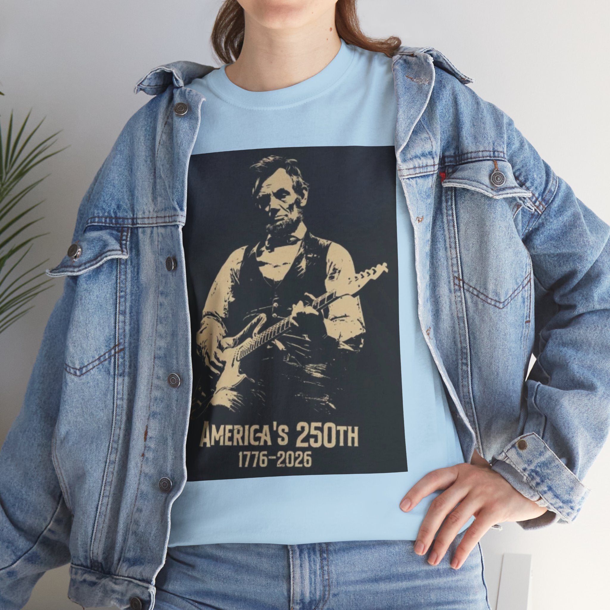 America's 250th Guitar Tee — 1776–2026 Patriotic Rock T‑Shirt