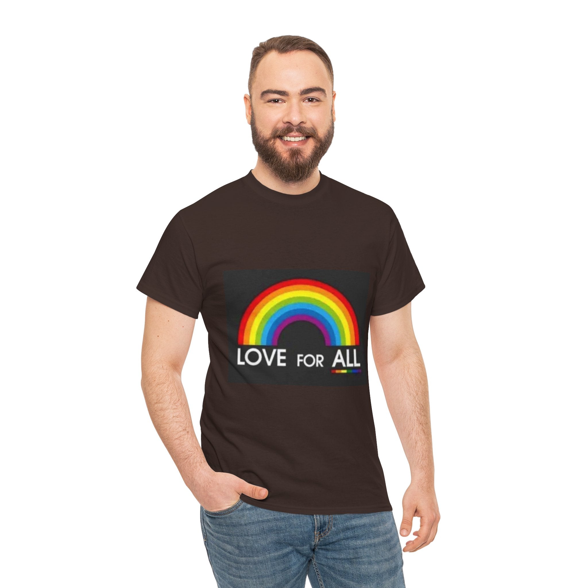 T-Shirt — 'Love For All' Rainbow Pride Tee