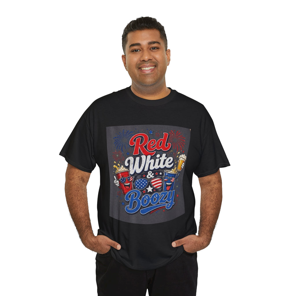 Red White & Boozy T-Shirt – Patriotic 4th of July Party Tee
