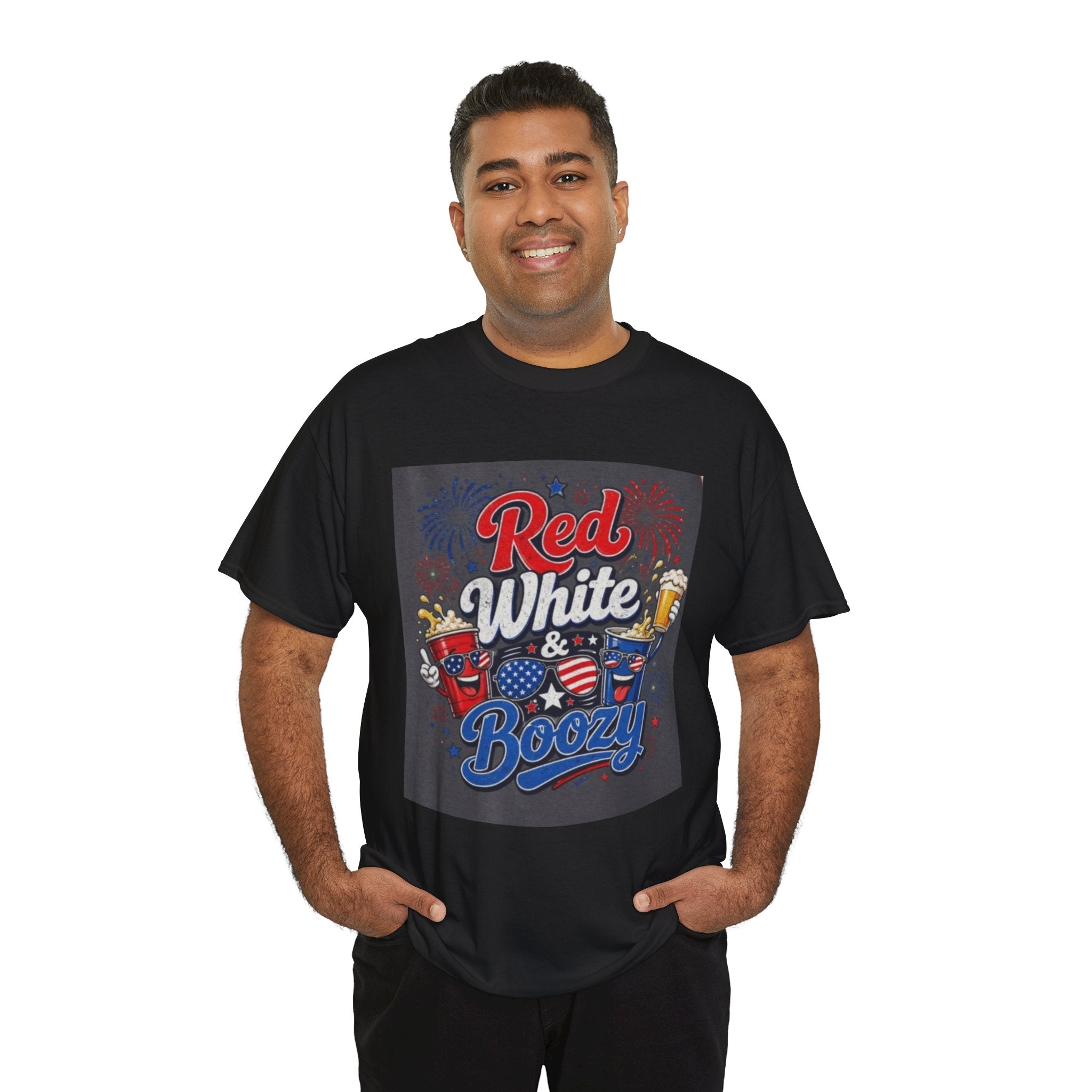 Red White & Boozy T-Shirt – Patriotic 4th of July Party Tee