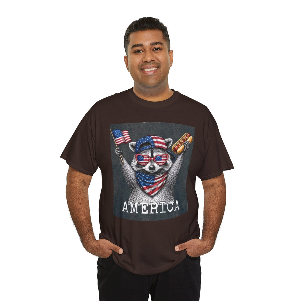 Patriotic Raccoon 'America' T-Shirt