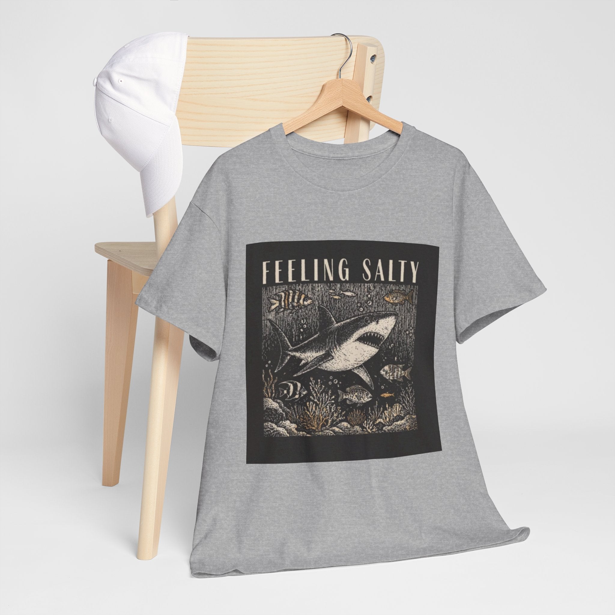 Feeling Salty Shark T-Shirt – Vintage Ocean Graphic Tee