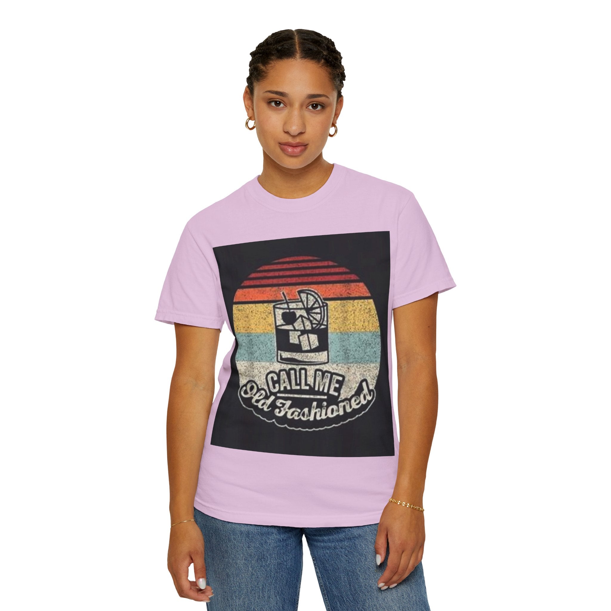 T-Shirt — "Call Me Old Fashioned" Retro Cocktail Graphic Tee