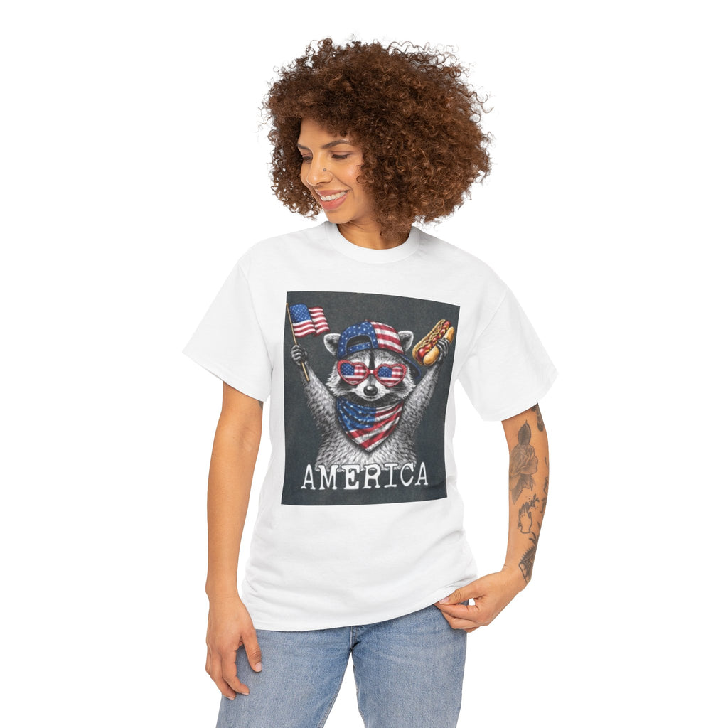 Patriotic Raccoon 'America' T-Shirt