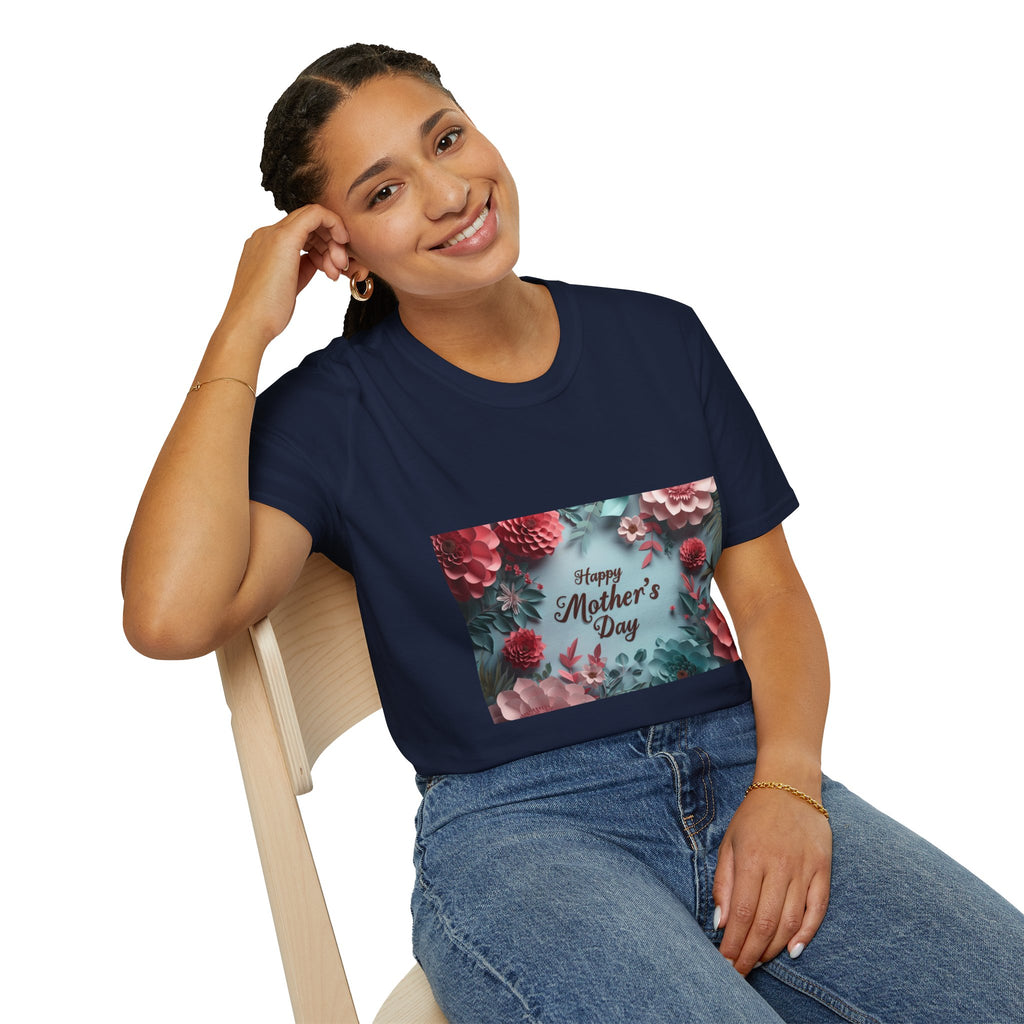 Mother's Day Floral T-Shirt — "Happy Mother's Day" Garden Bouquet Tee