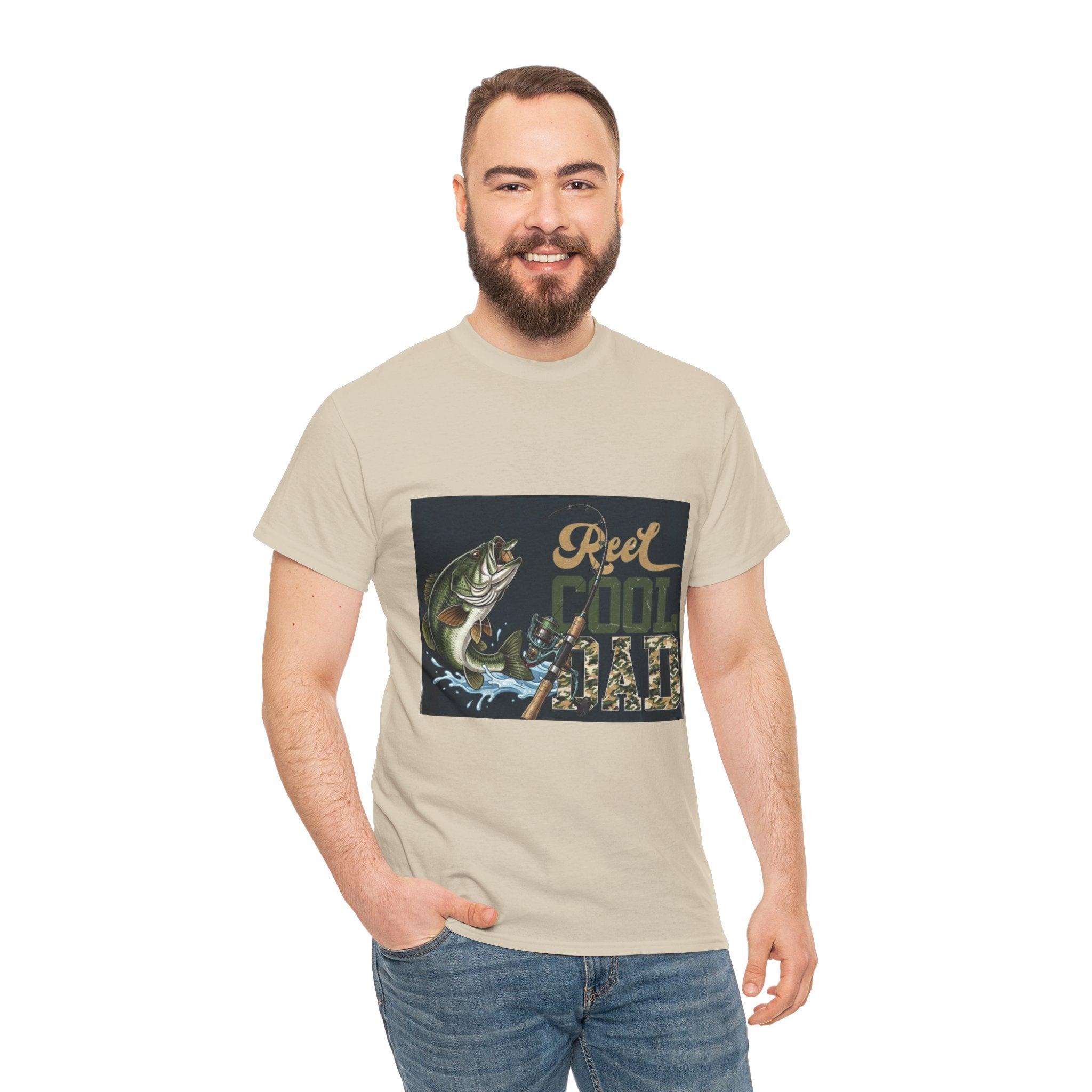 Fishing T-Shirt — "Reel Cool Dad" Graphic Tee