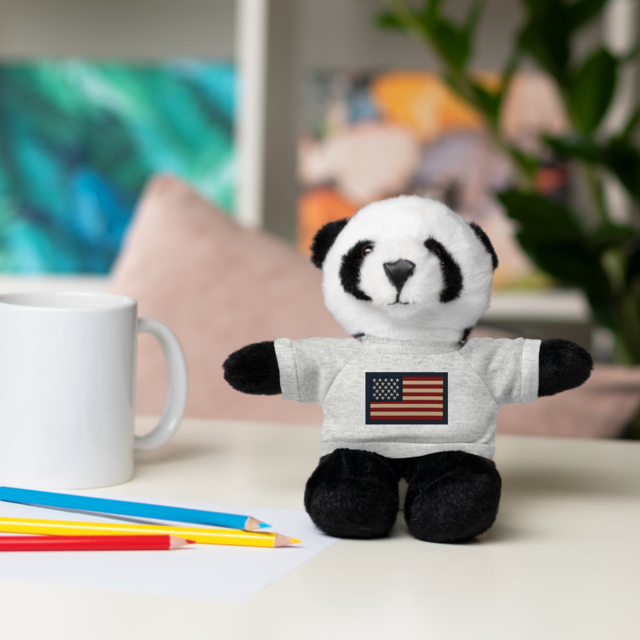 American Flag Teddy Bear with Tee — Patriotic Plush Gift