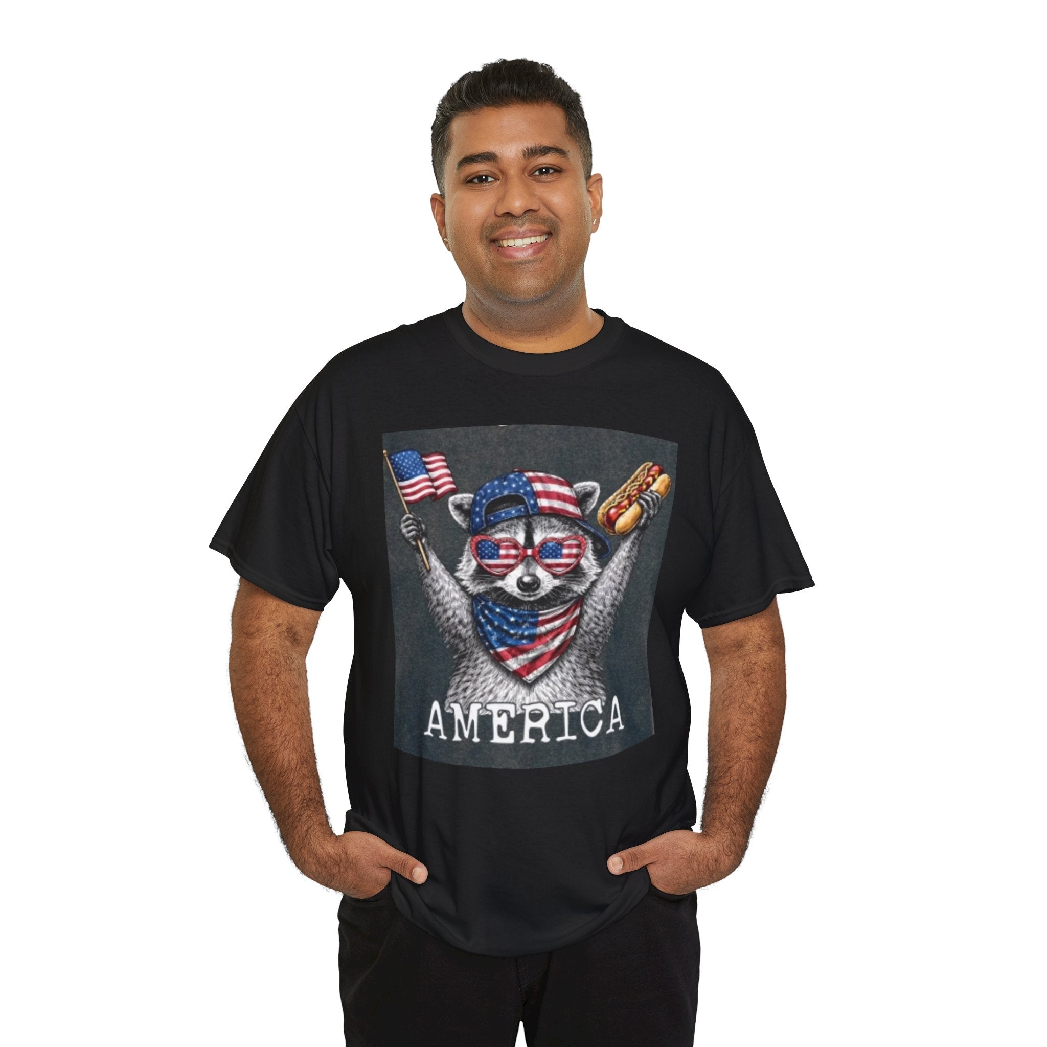 Patriotic Raccoon 'America' T-Shirt