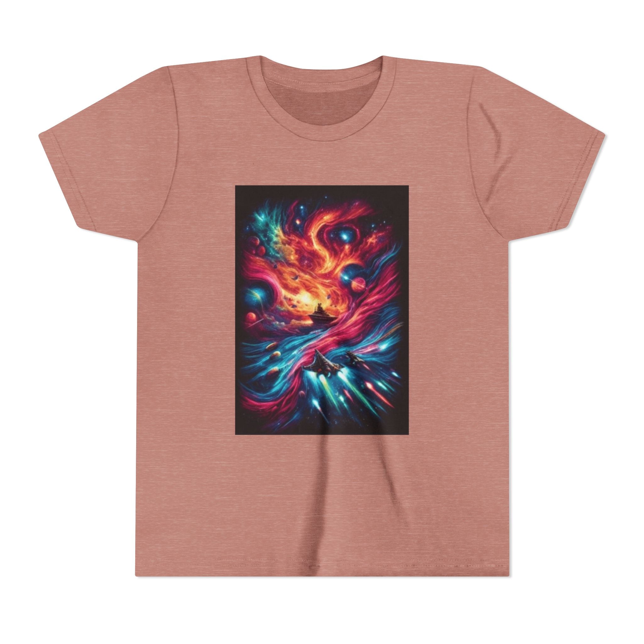Youth Tee — Cosmic Phoenix Abstract Galaxy Art