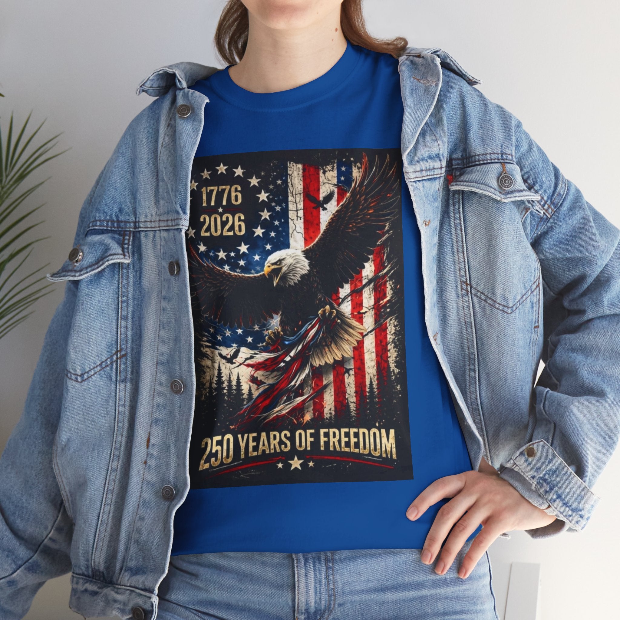 Patriotic Tee — 1776–2026 Bald Eagle "250 Years of Freedom" Shirt