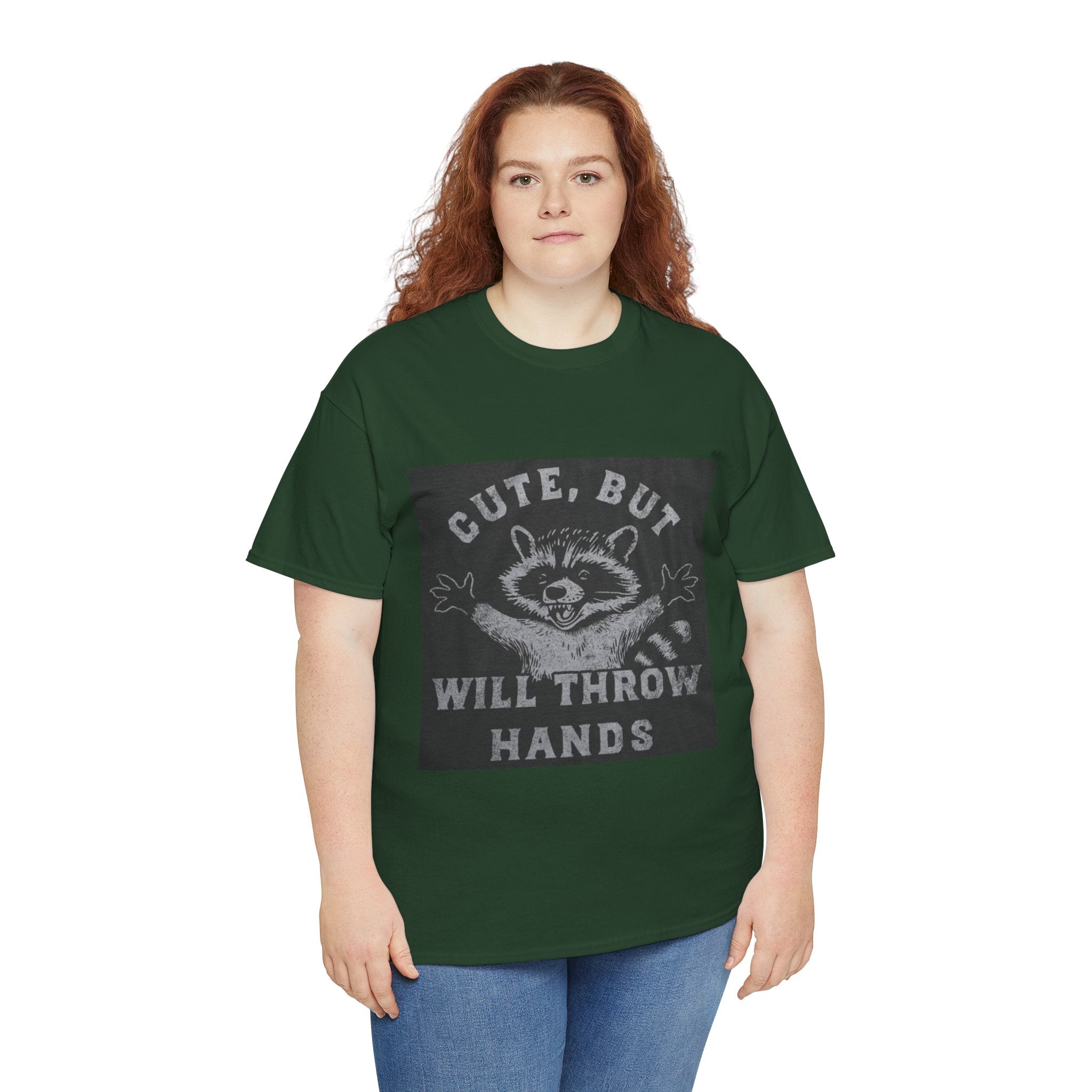 Cute But Will Throw Hands Raccoon T-Shirt