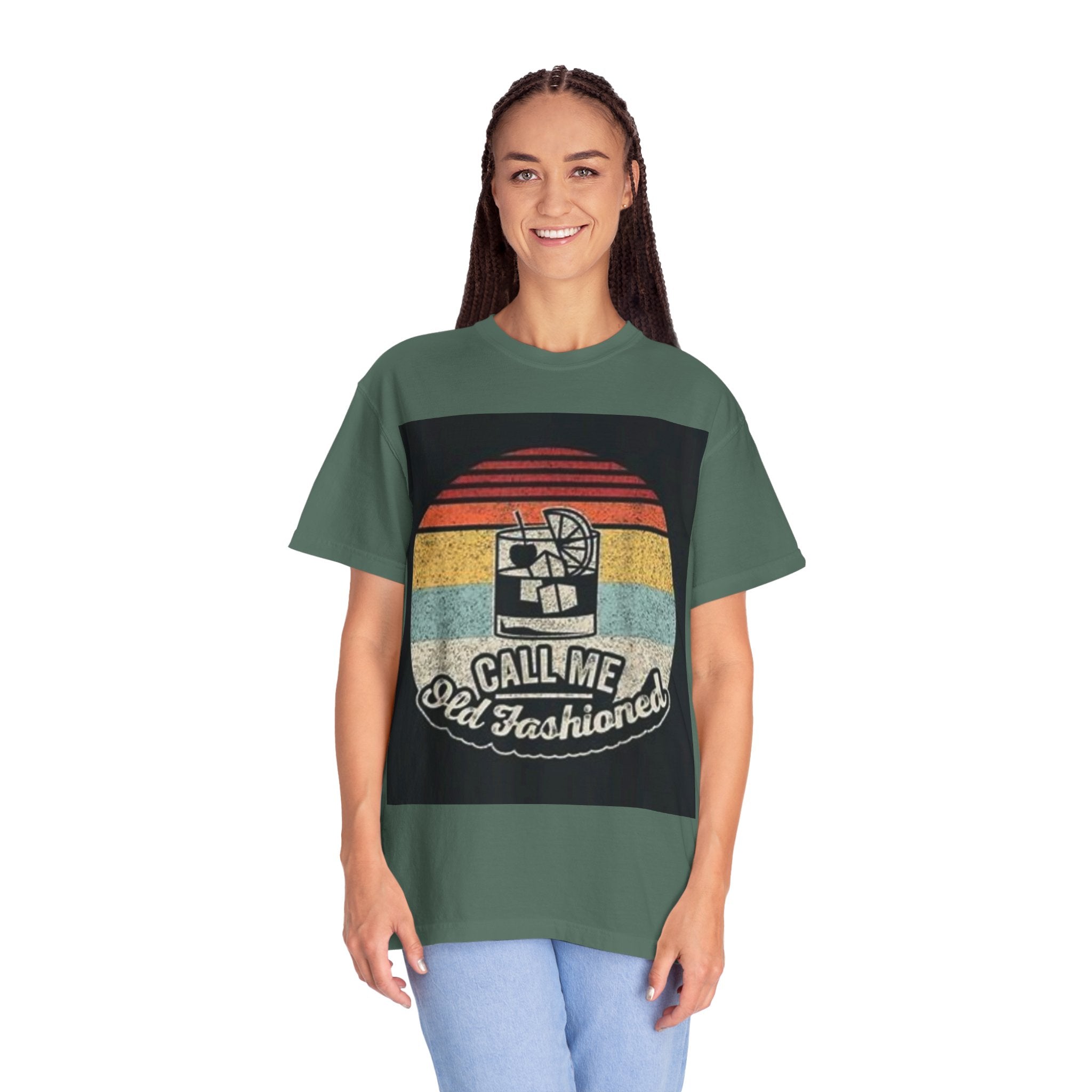 T-Shirt — "Call Me Old Fashioned" Retro Cocktail Graphic Tee