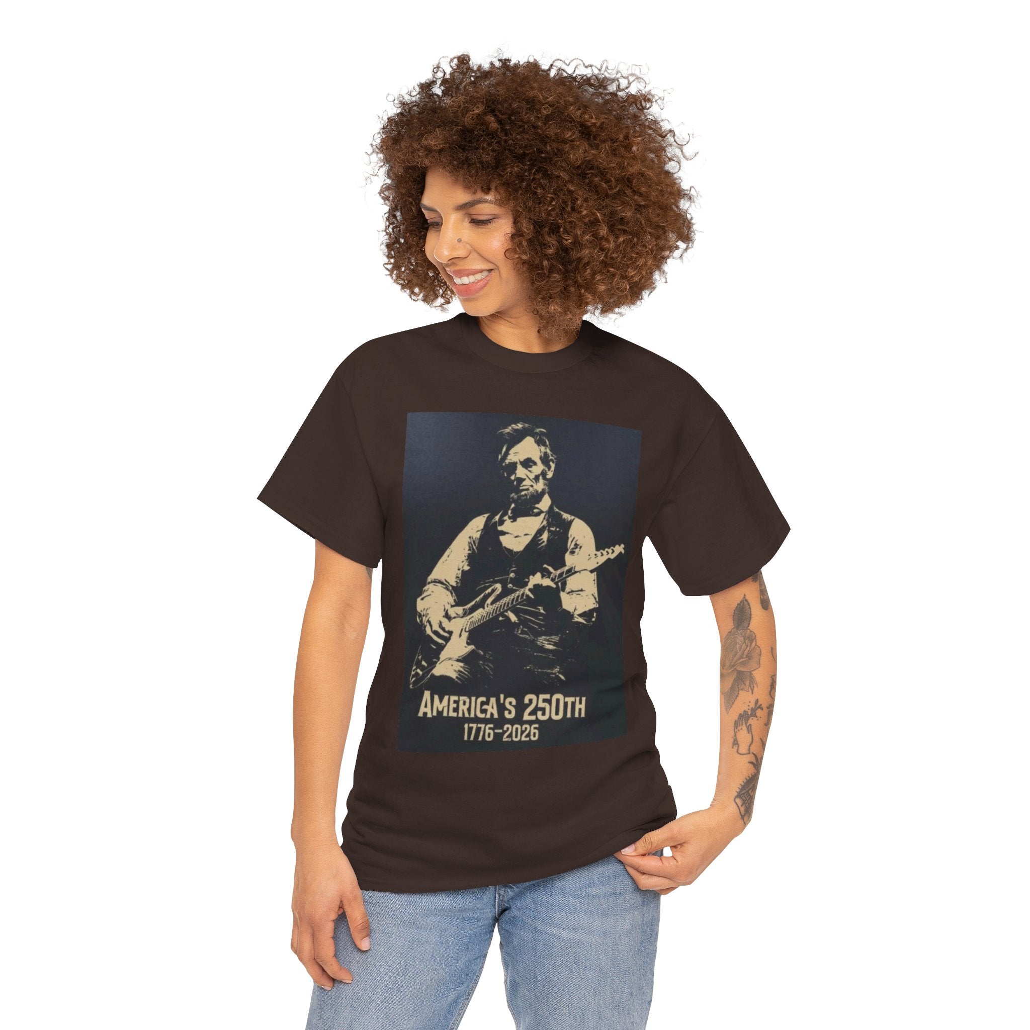 America's 250th Guitar Tee — 1776–2026 Patriotic Rock T‑Shirt