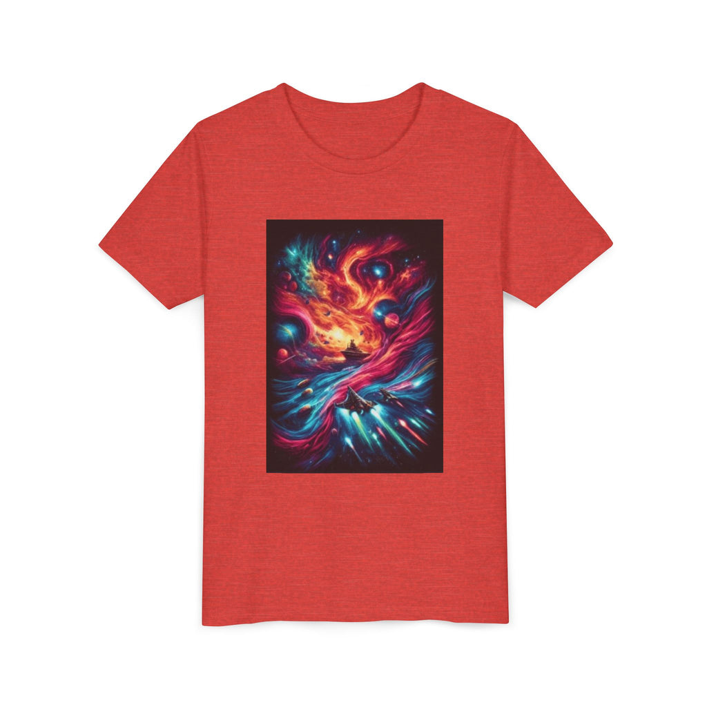 Youth Tee — Cosmic Phoenix Abstract Galaxy Art