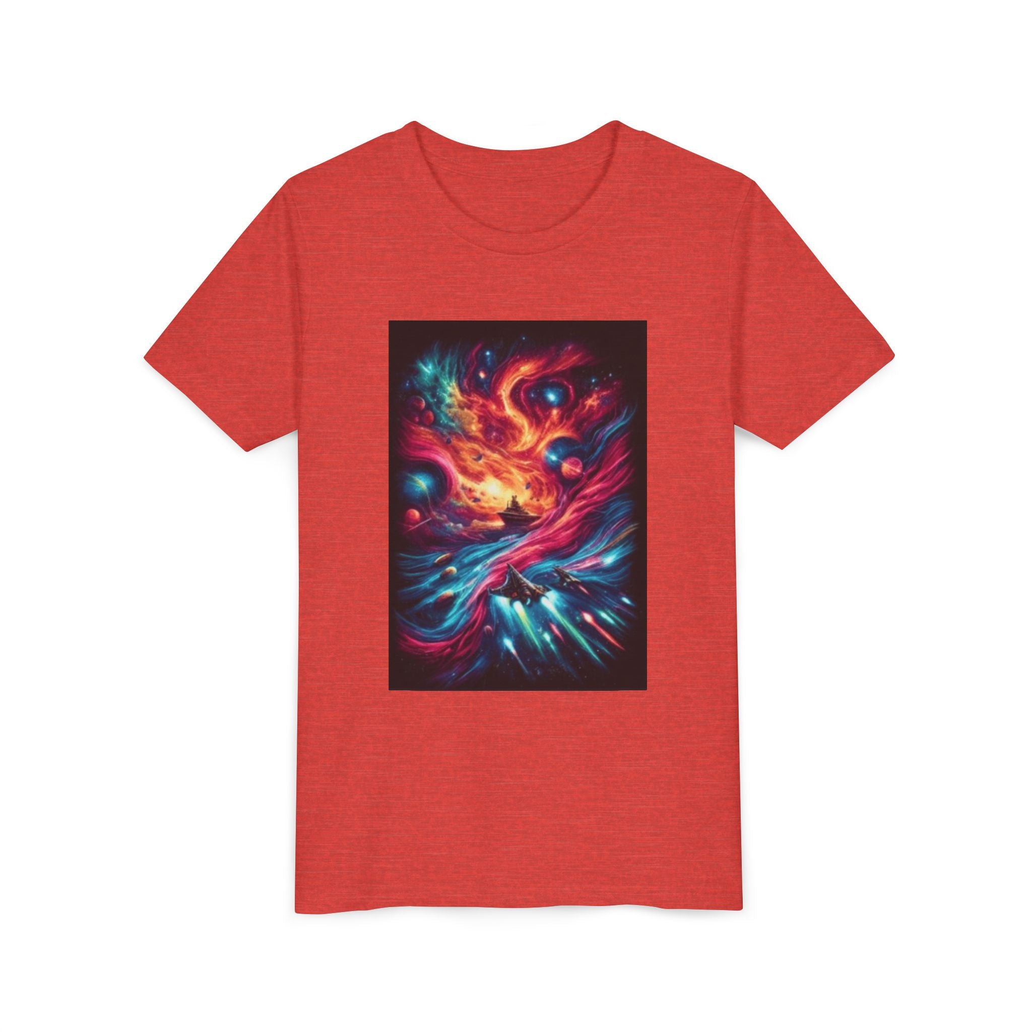 Youth Tee — Cosmic Phoenix Abstract Galaxy Art