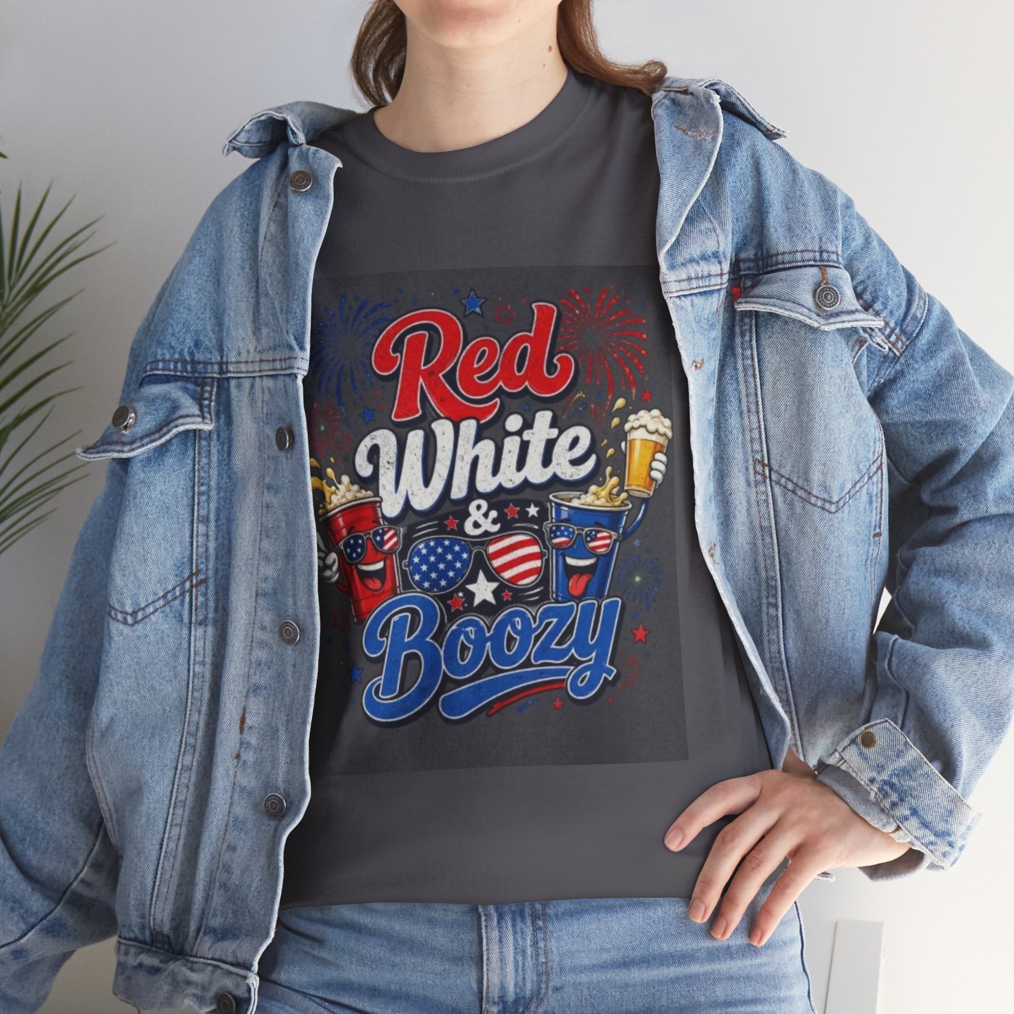 Red White & Boozy T-Shirt – Patriotic 4th of July Party Tee