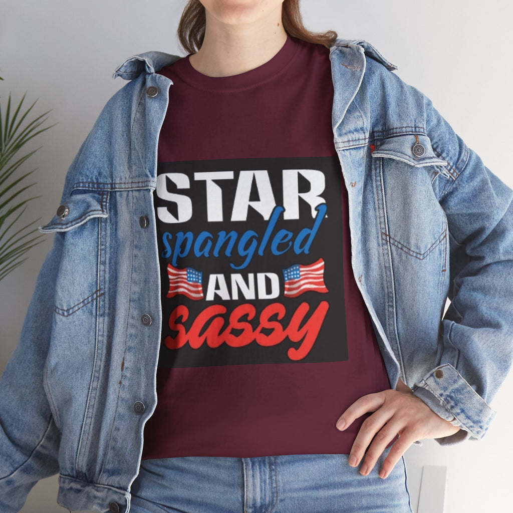 Star Spangled and Sassy Tee — Patriotic 4th of July Shirt with Flags