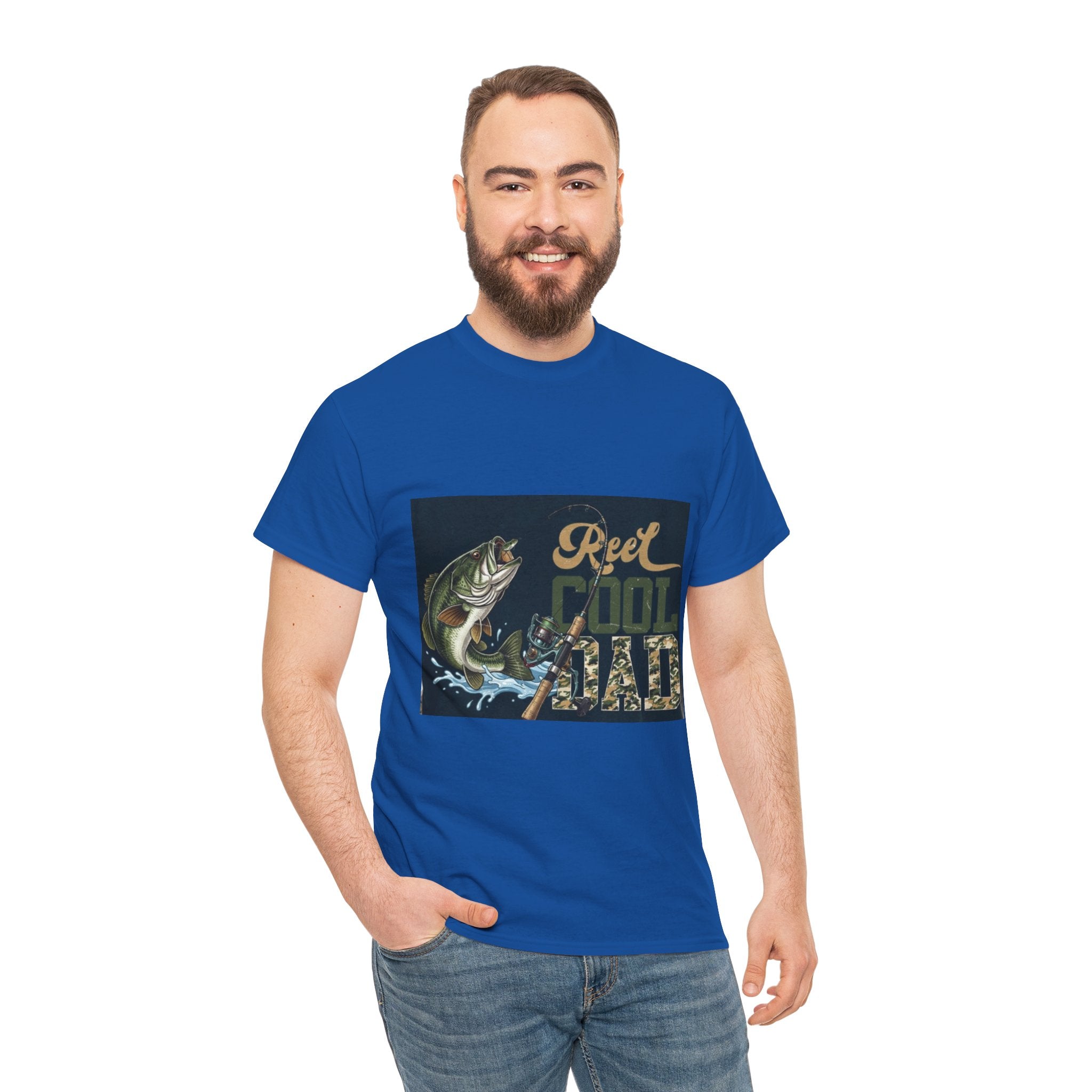 Fishing T-Shirt — "Reel Cool Dad" Graphic Tee