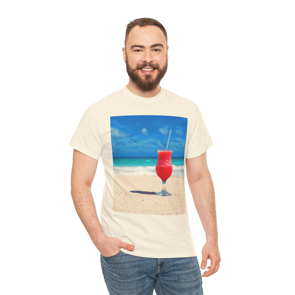 Tropical Beach Cocktail Graphic Tee (Summer Vacation Drink)