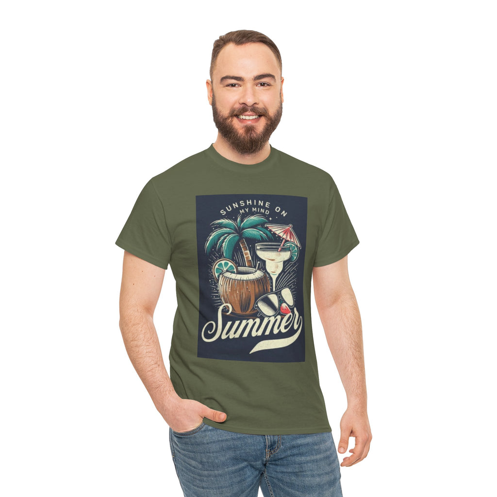 Summer Cocktail Tee — "Sunshine On My Mind" Tropical Beach T-Shirt