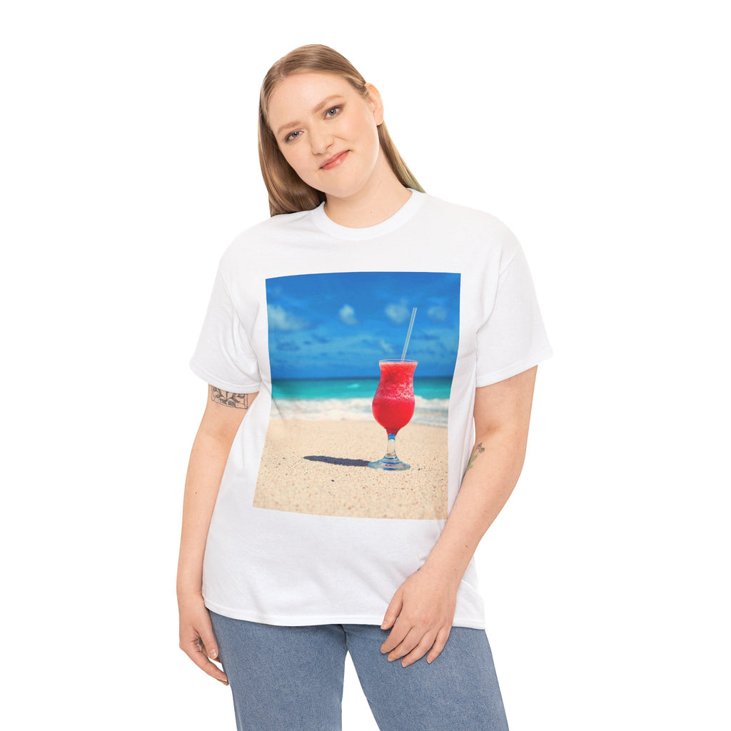 Tropical Beach Cocktail Graphic Tee (Summer Vacation Drink)