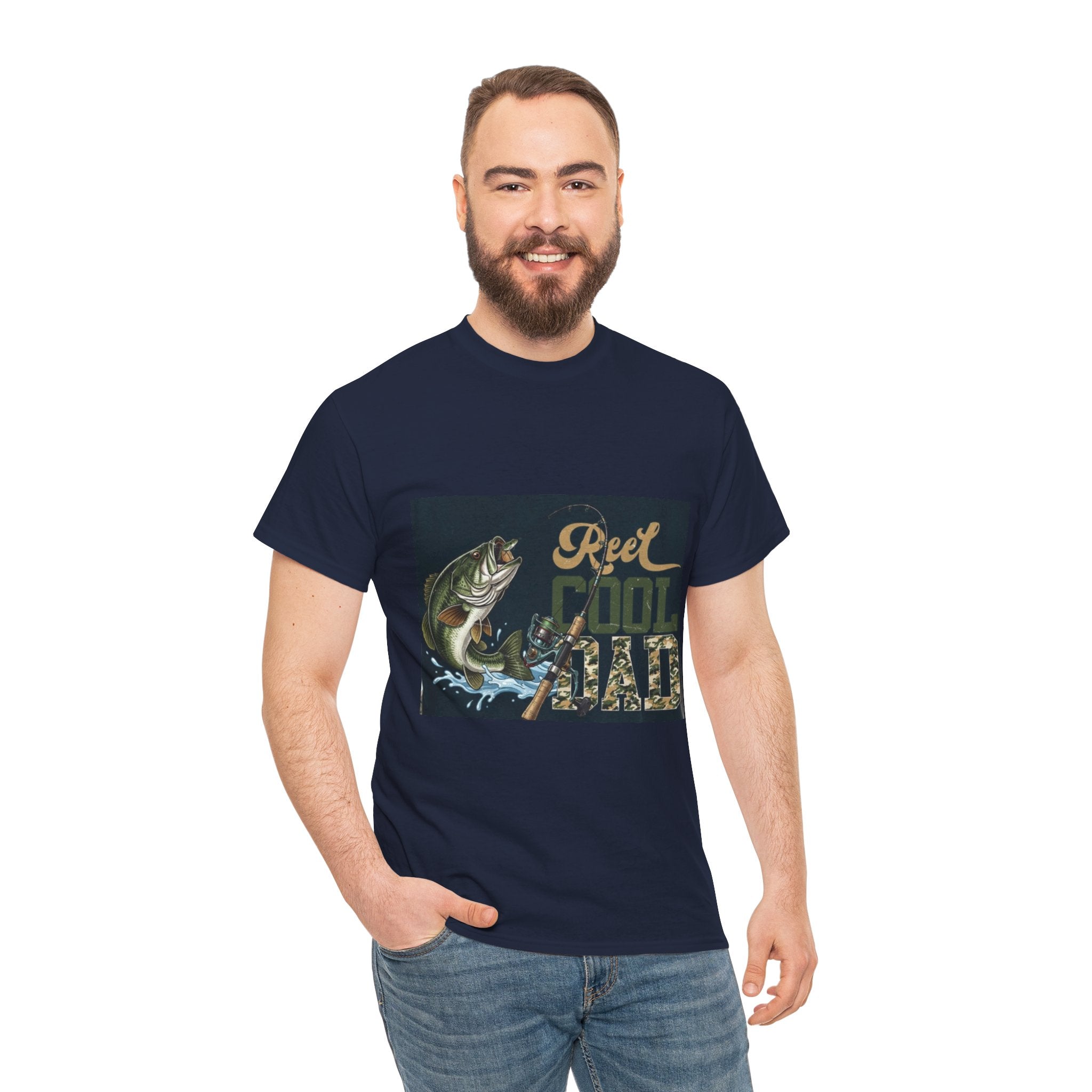 Fishing T-Shirt — "Reel Cool Dad" Graphic Tee